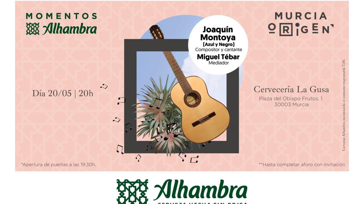Cervezas Alhambra suma nuevas citas de Murcia Origen en mayo con música y una cata maridaje
