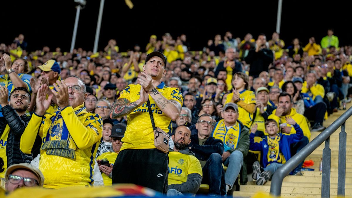 Afición de Las Palmas en el Estadio de Gran Canaria