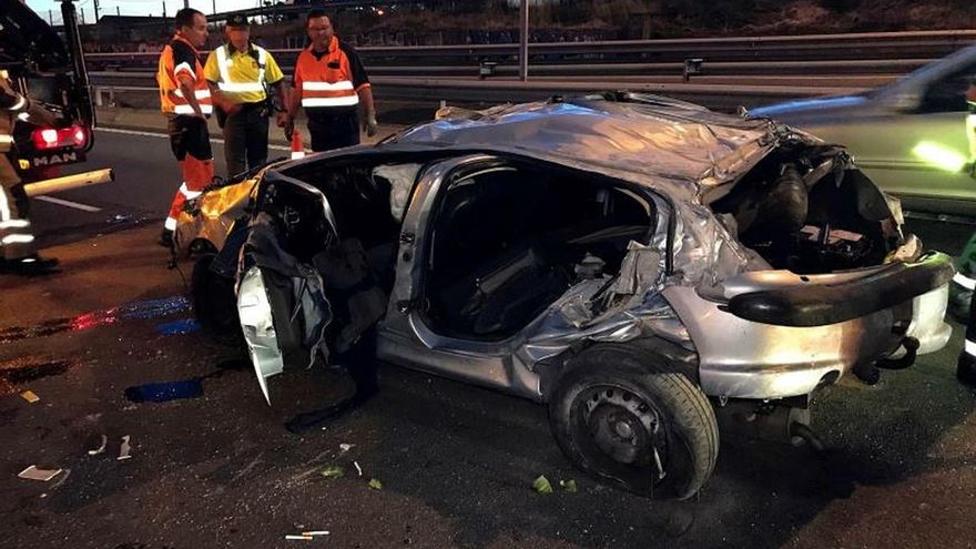 Imagen de un accidente mortal de tráfico registrado en Vigo en el mes de mayo.