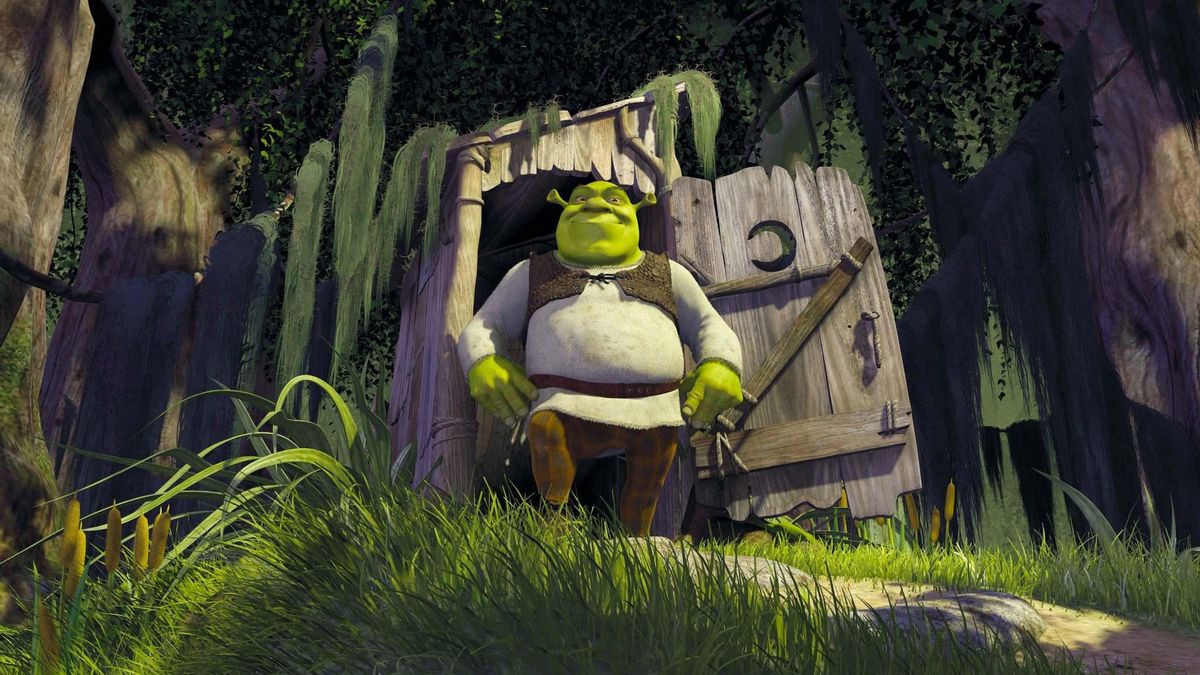 Shrek contempla su ciénaga (o su charca)