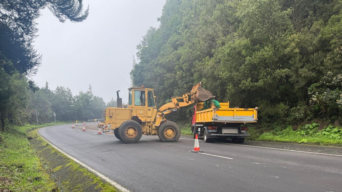 El Cabildo pide precaución por desprendimientos en las carreteras de La Cumbre Las Mimbreras