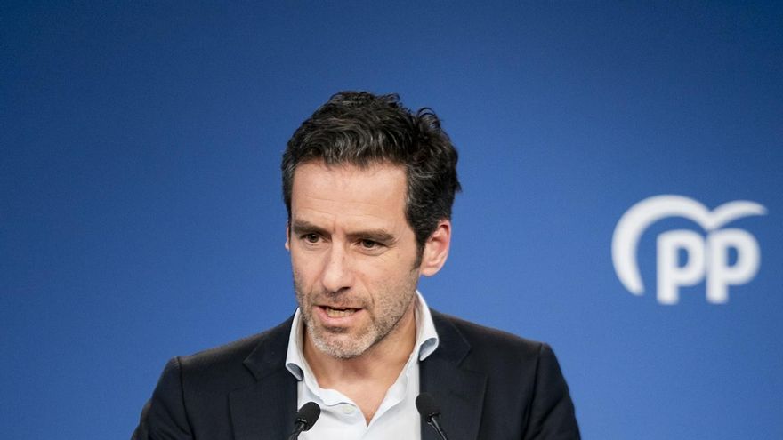 El vicesecretario de Cultura y portavoz del PP, Borja Sémper, ofrece una rueda de prensa, en la sede del PP, a 1 de marzo de 2024, en Madrid (España). Durante la rueda de prensa, el portavoz ha abordado temas de actualidad política, como el ‘caso Koldo’ y