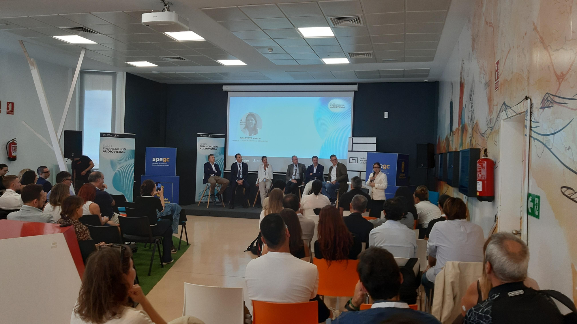 Genoveva Ayala durante su intervención en el 'Foro de Financiación en el sector audiovisual'.