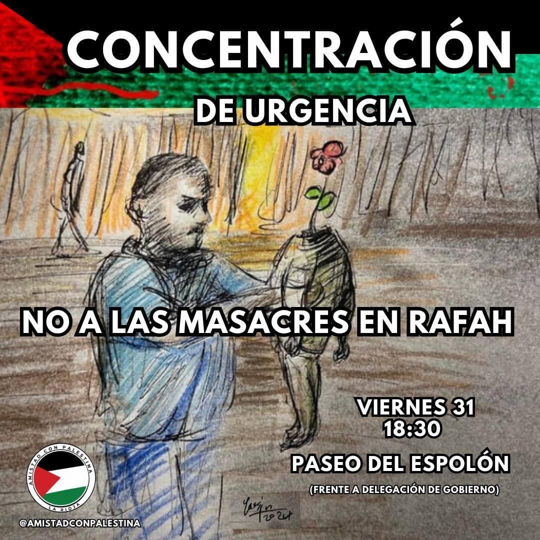 Concentración contra las masacres en Rafah