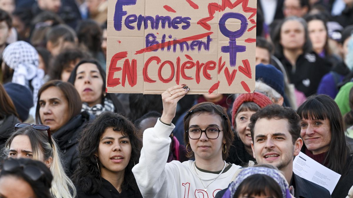 Marcha en Bruselas para reivindicar los derechos de las mujeres.