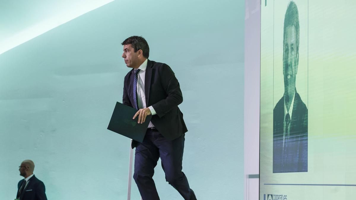 Carlos Mazón, durante la apertura del Congreso de Cooperatives Agro-alimentàries de la Comunitat Valenciana, en el Museo de las Ciencias Príncipe Felipe, a 30 de octubre de 2025