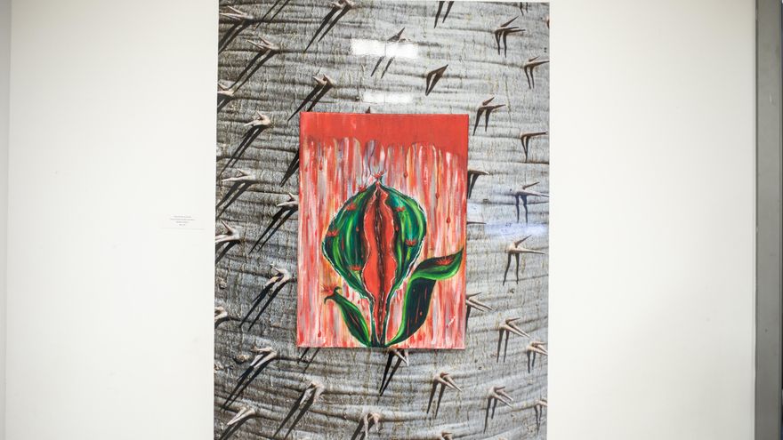 El cuadro con el que Fénix-x representa el dolor. (César Dezfuli).