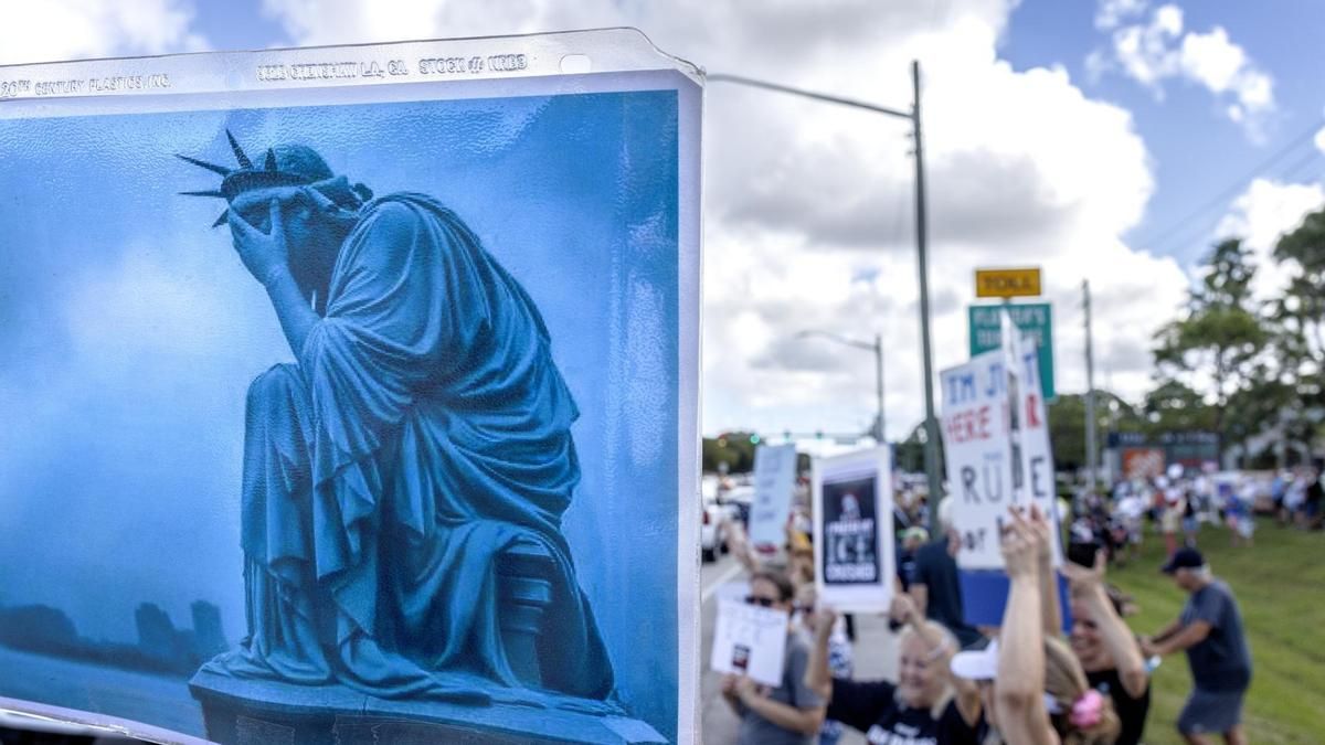 Protestas contra el ICE en Boca Ratón (Florida) el 10 de enero de 2026