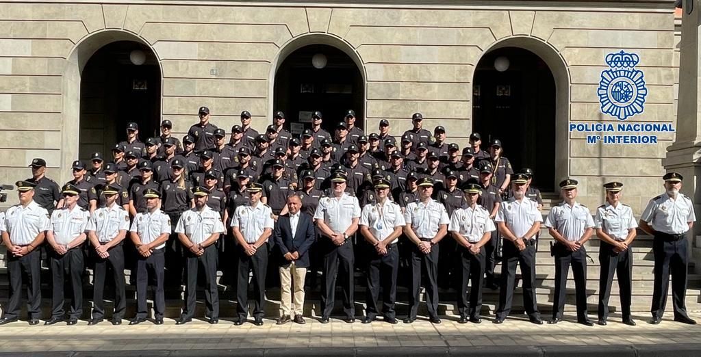 Presentación de los 62 agentes en prácticas que se incorporan en la provinci de Santa Cruz de Tenerife.