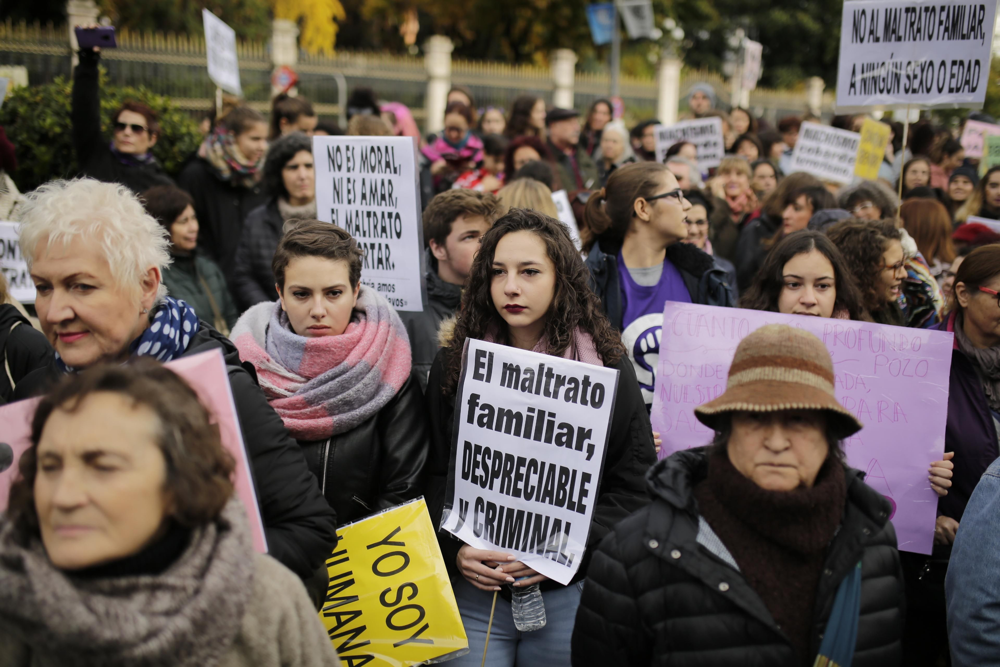 Cartel durante el 25N: "El maltrato familiar, despreciable y criminal"