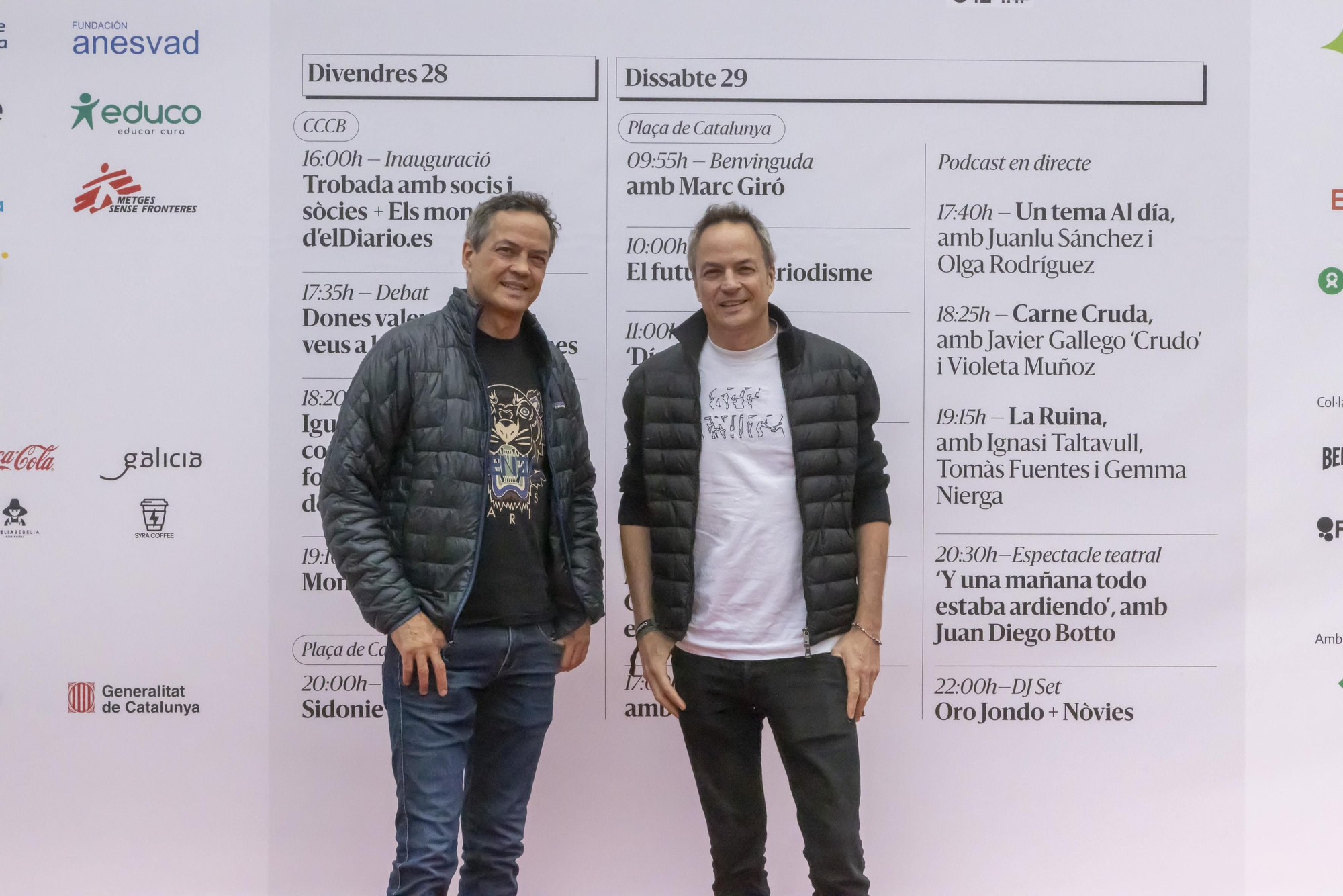 Javier y Sergio Torres, los Hermanos Torres, en el photocall