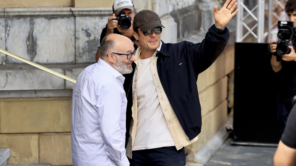 El actor Orlando Bloom con José Luis Rebordinos, director del Festival Internacional de Cine de San Sebastián