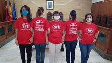 Donación de camisetas de la empresa TGT