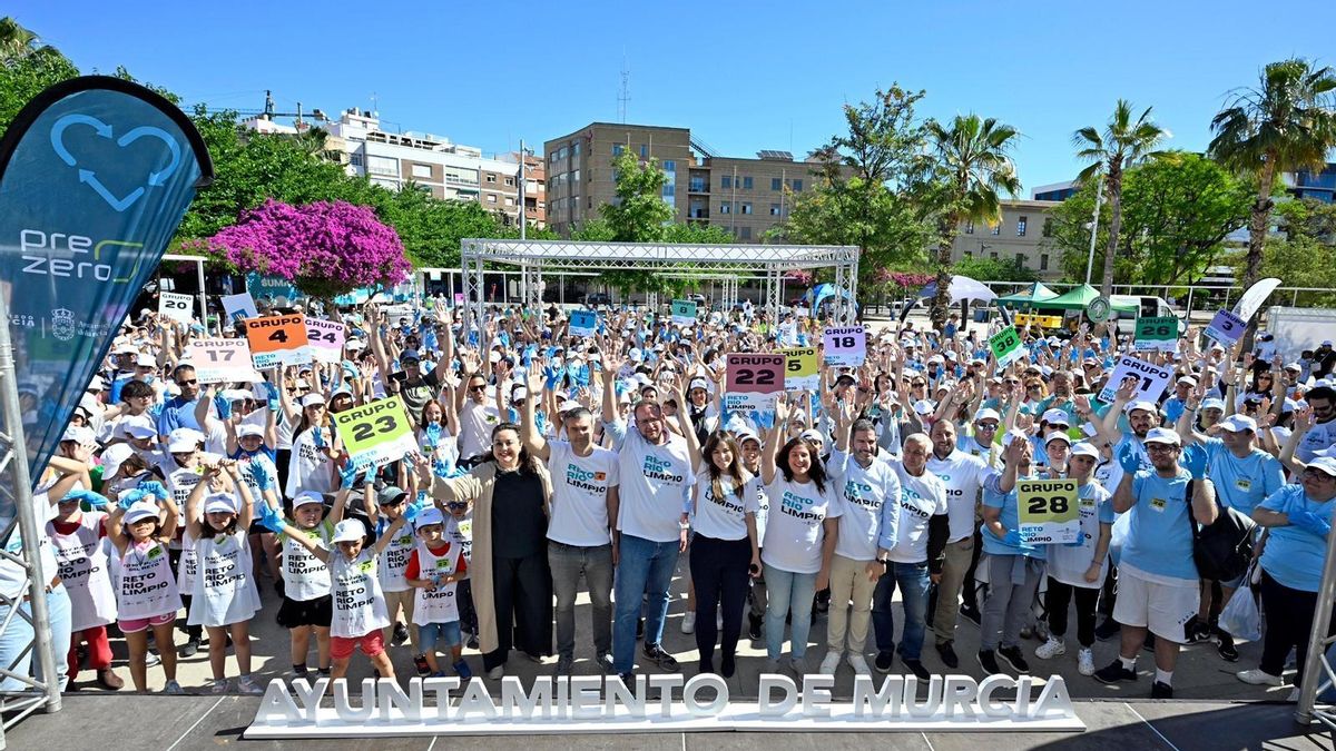 Menos residuos y más implicación ciudadana en el mayor Reto Río Limpio de Murcia