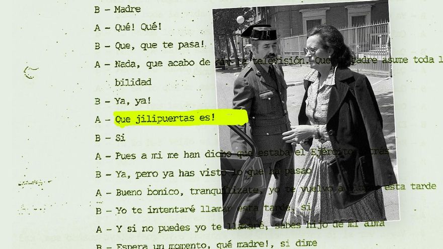 Las llamadas del 23F reflejan que la familia de Tejero conocía el fracaso del golpe desde el inicio: "Qué gilipuertas es"