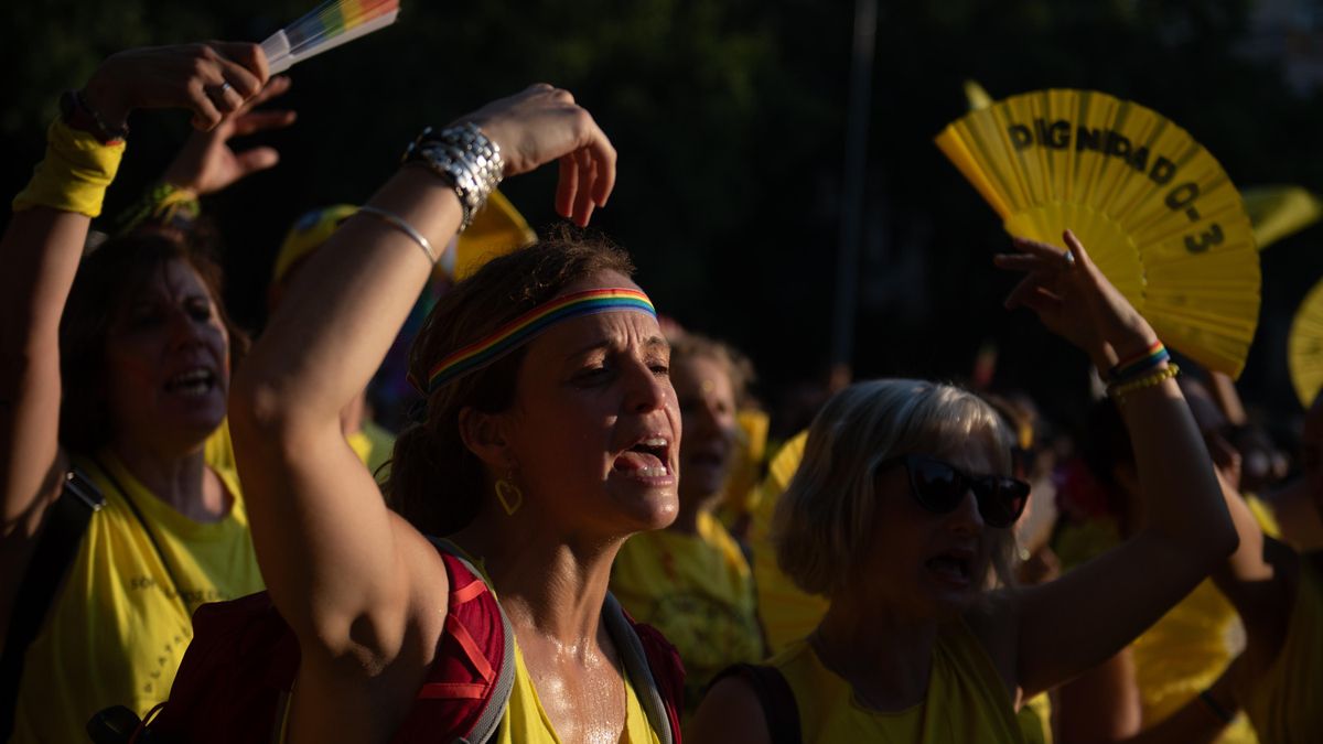 No faltaron tampoco las profesoras de educación infantil, en huelga indefinida desde hace tres meses en la Comunidad de Madrid