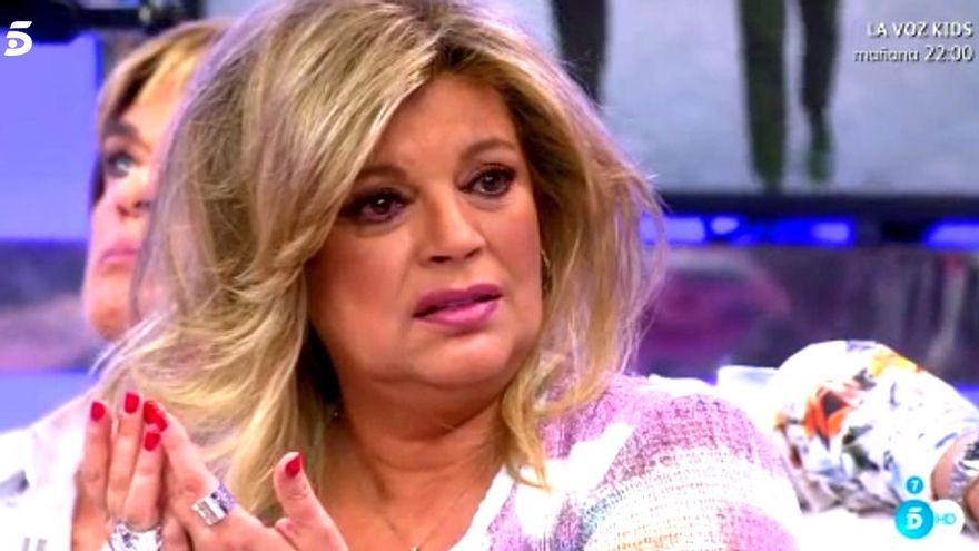 Terelu Campos llora en el plató de 'Sálvame'