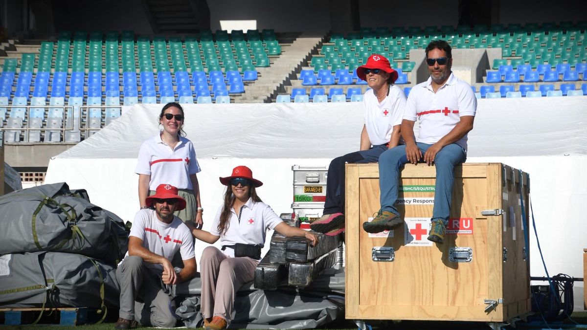 El equipo canario de Cruz Roja trasladado a Venezuela tras los terremotos.