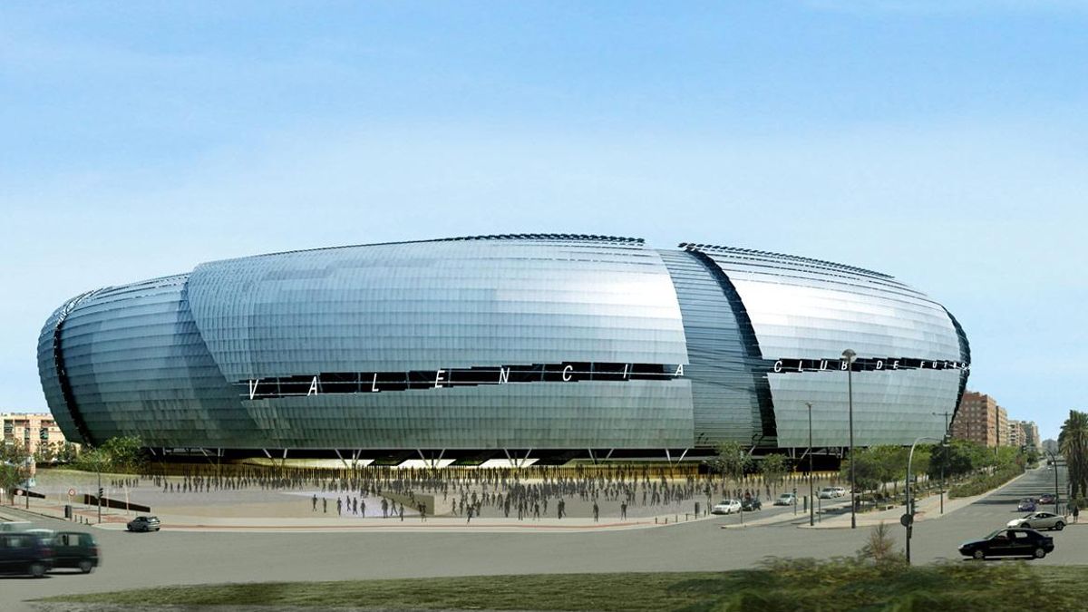 Imagen virtual del proyecto inicial del nuevo estadio.