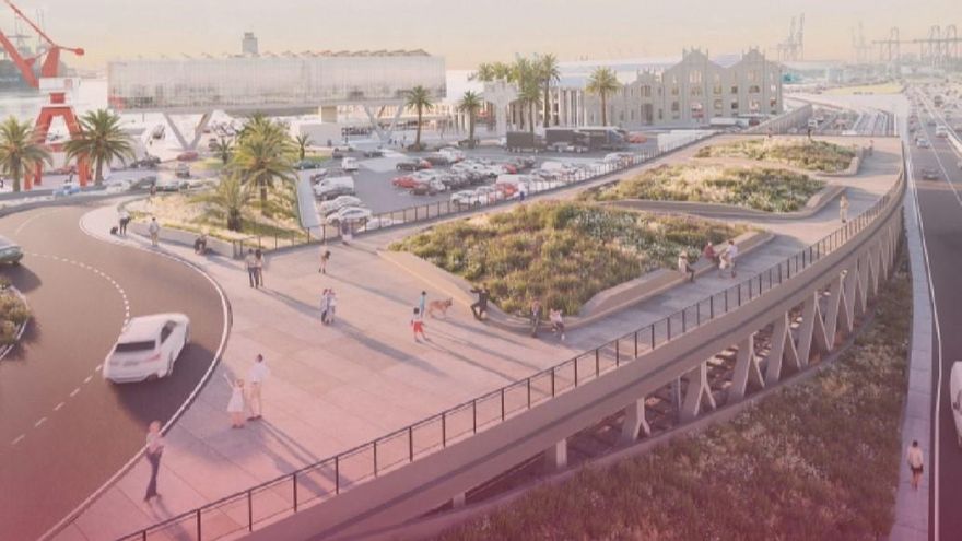 El choque entre Baleària y el Puerto de València aumenta al tener que ejecutar una rotonda elevada para no perjudicar a MSC