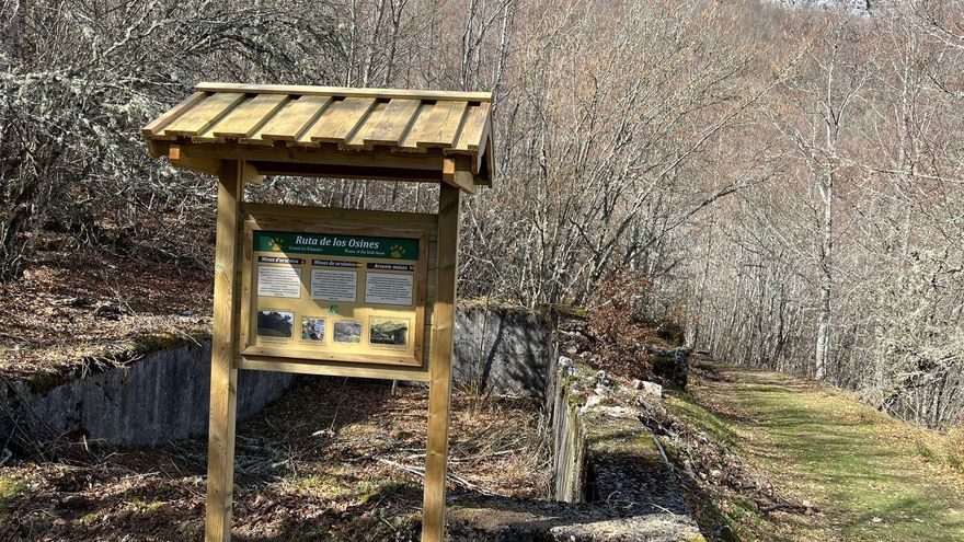 La señalización de la nueva ruta de Riaño.