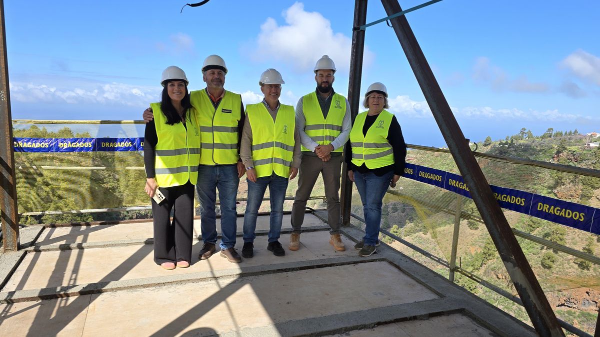 Visita a las obras del restaurante de Izcagua, en Puntagorda.
