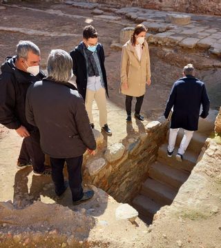 Visita a la excavación en el Castillo de Belalcázar.