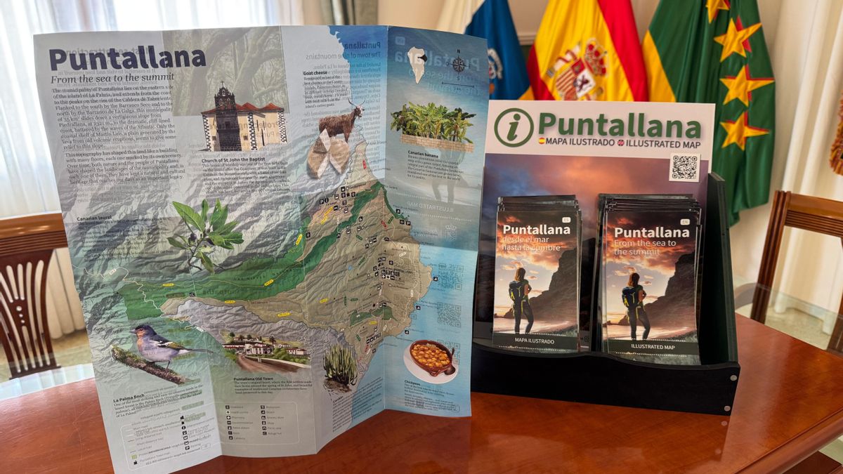Puntallana impulsa la promoción del municipio con un nuevo mapa turístico bilingüe