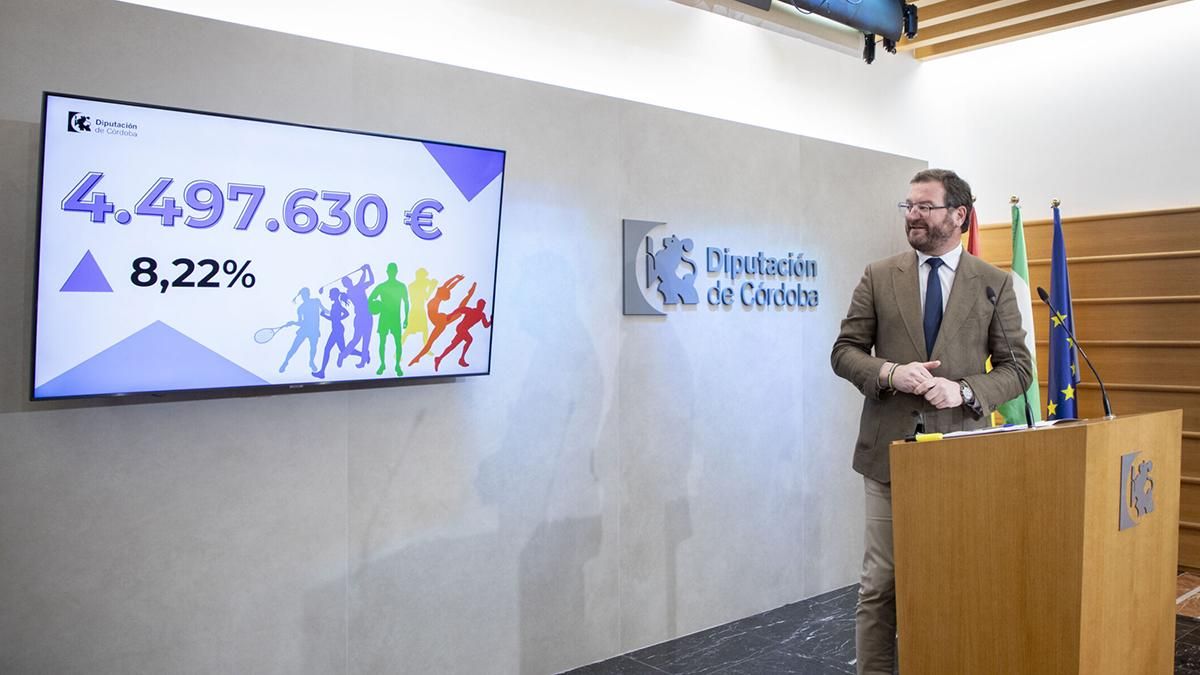 La Diputación incrementa más de un 8% su presupuesto en el área de deportes