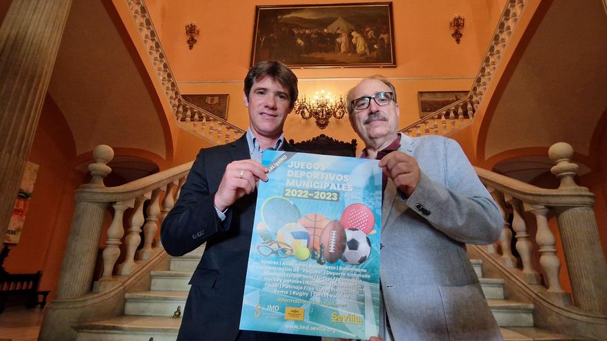 El delegado de Transición Ecológica y Deportes, David Guevara, durante la presentación de los Juegos Deportivos Municipales.