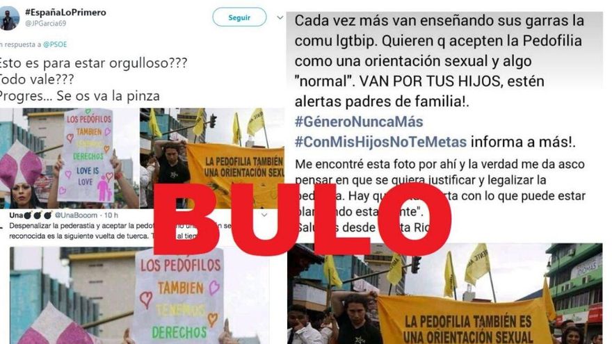 Nuevo bulo en redes sociales sobre la pedofilia utilizado por Vox en Madrid.