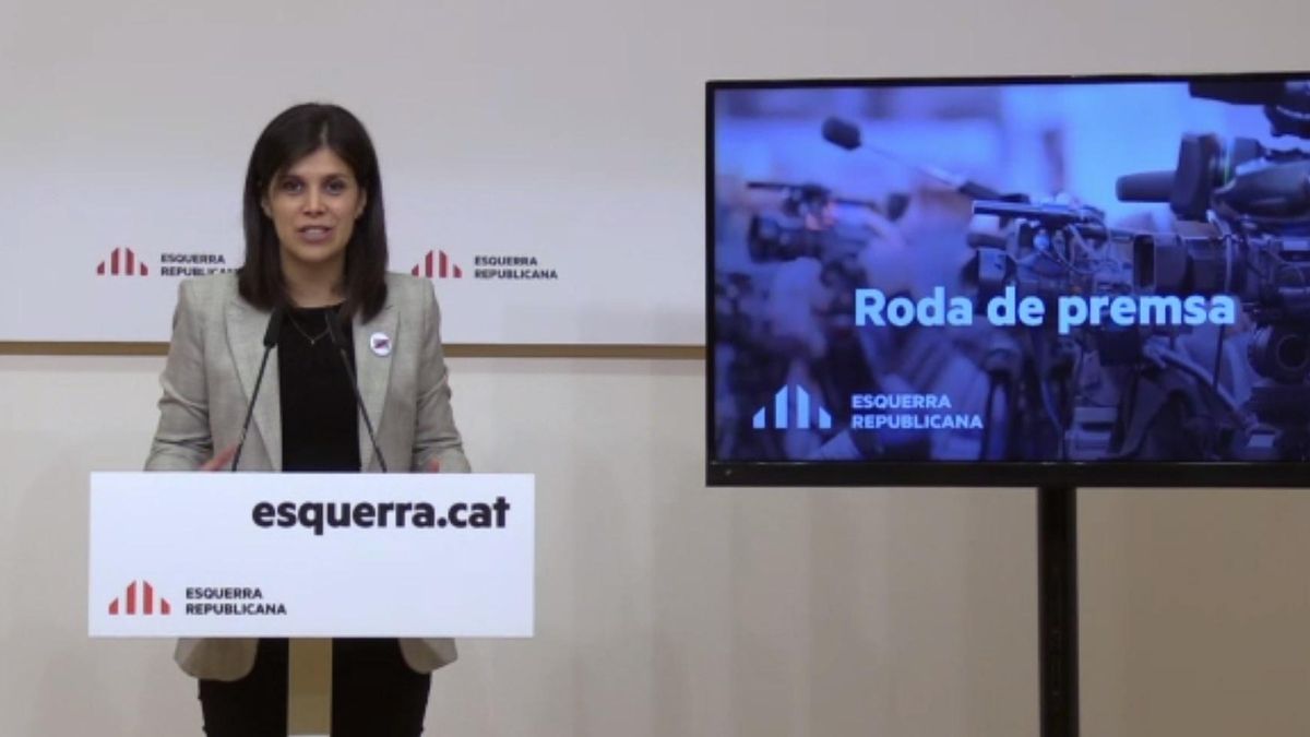 La secretaria general adjunta y portavoz de ERC, Marta Vilalta, en rueda de prensa telemática.