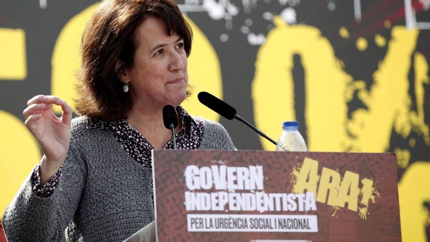 La presidenta de la ANC, Elisenda Paluzie, durante un acto de la entidad