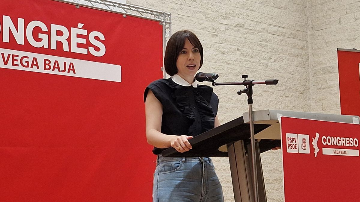 La secretaria general del PSPV-PSOE, Diana Morant, en el congreso de la Vega Baja.