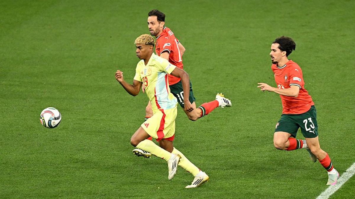 Imagen de la final de la UEFA Nations League entre España y Portugal