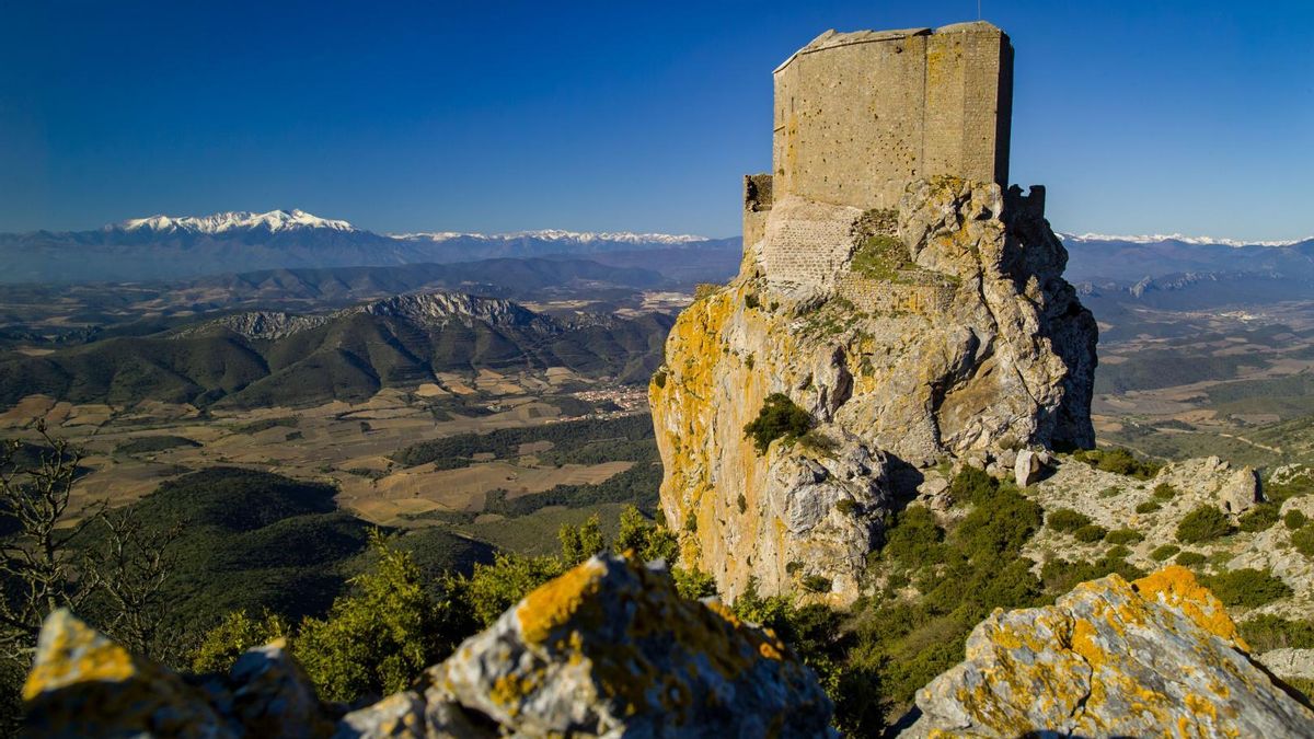 Castillo de Queribus, en Francia.