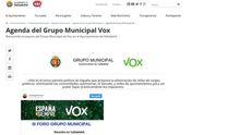 Captura de pantalla de la web de la agenda municipal.