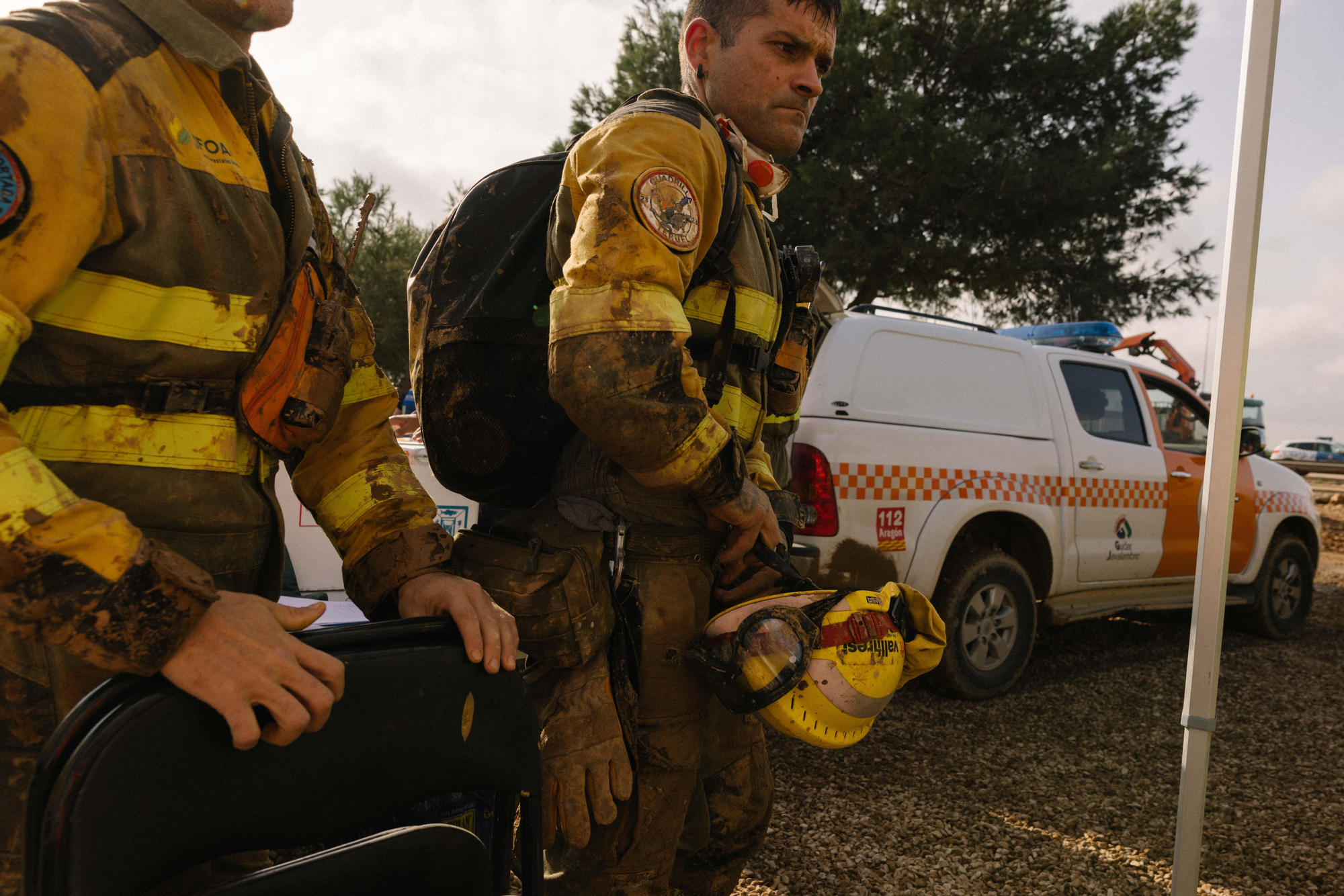 Efectivos del Gobierno de Aragón en Catarroja