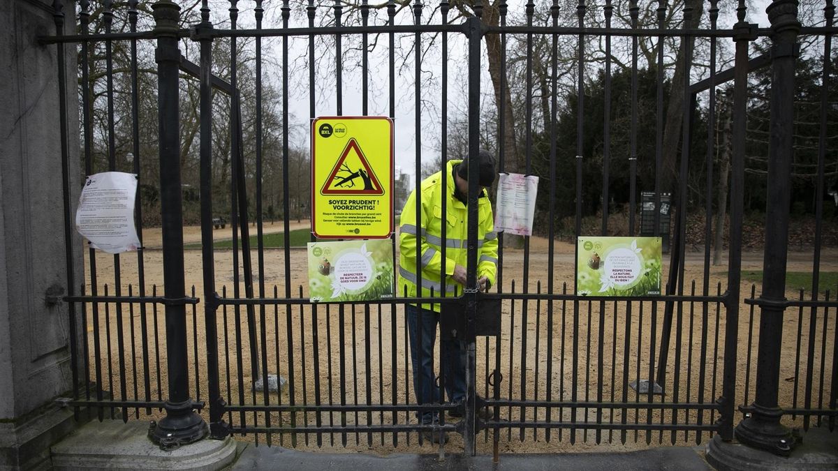 Preparativos en Bruselas ante la llegada de la tormenta Eunice