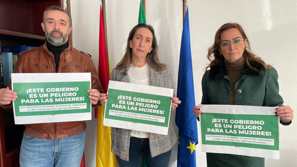 Los concejales de Vox en el Ayuntamiento.