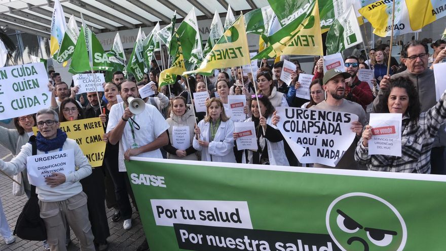 Nueva protesta de los trabajadores de las Urgencias del HUC por la falta de soluciones al colapso