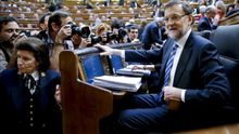El presidente del Gobierno, durante el debate en el Congreso. / Efe