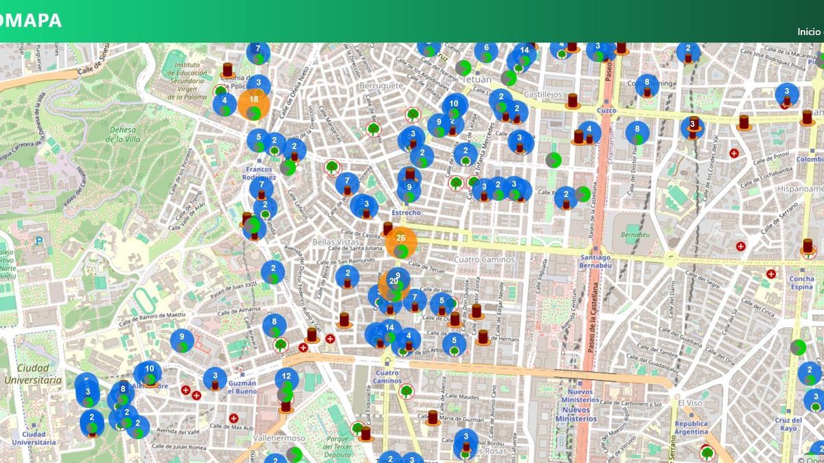 La mitad de los alcorques de Madrid son "asfixiantes" según las conclusiones de un multitudinario mapeo ciudadano
