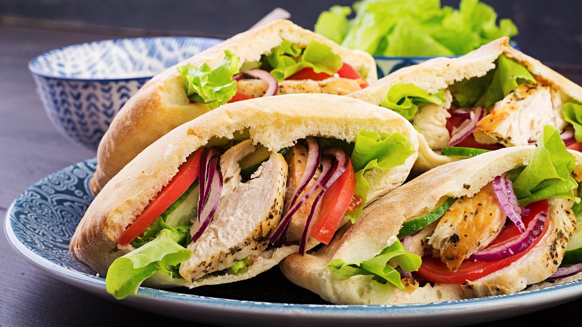 Bocadillos de pollo y verduras