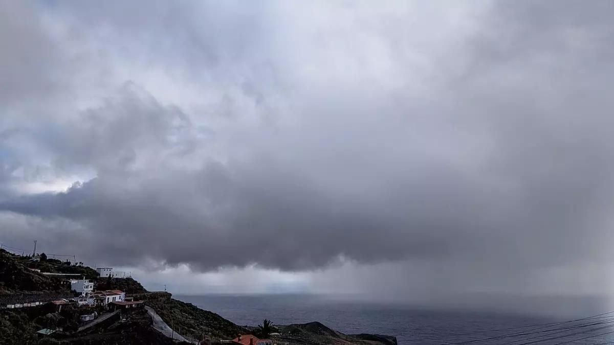Nuboso con lluvias este martes en el norte y este de La Palma