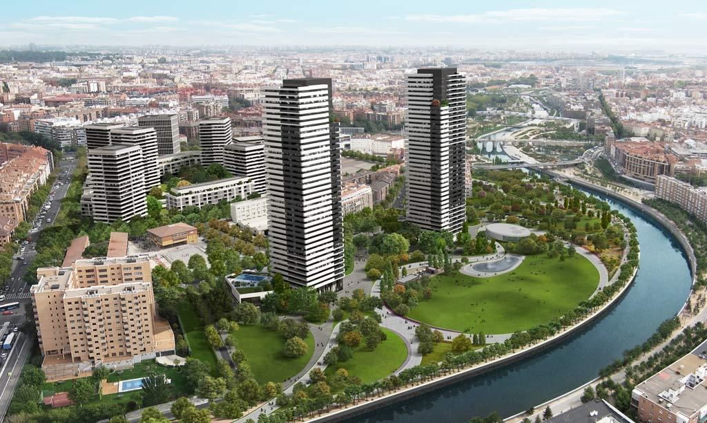 Las torres proyectadas en el entorno de Mahou-Calderón en 2014