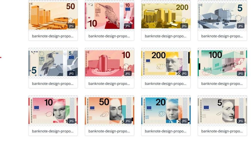 Los europeos ya pueden elegir el diseño de los nuevos billetes de euro que pondrá en circulación el BCE