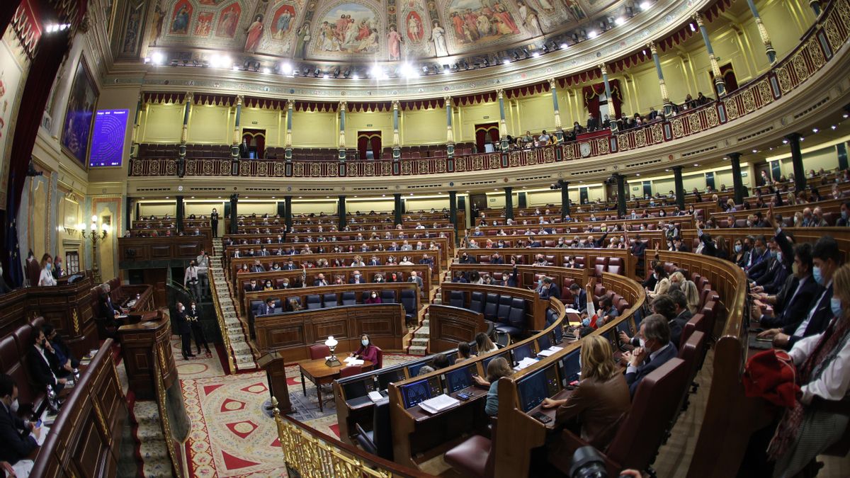 Vista del hemiciclo durante un Pleno del Congreso. EFE/ Rodrigo Jiménez