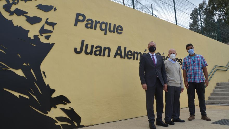 El parque urbano de La Paterna, en Gran Canaria, ya lleva el nombre del histórico dirigente vecinal Juan Alemán Cáceres