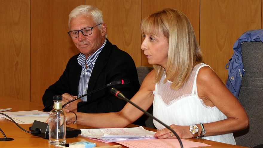 Foto de archivo de la alcaldesa dimitida de San Andrés, María Eugenia Gancedo, durante un pleno extraordinario.